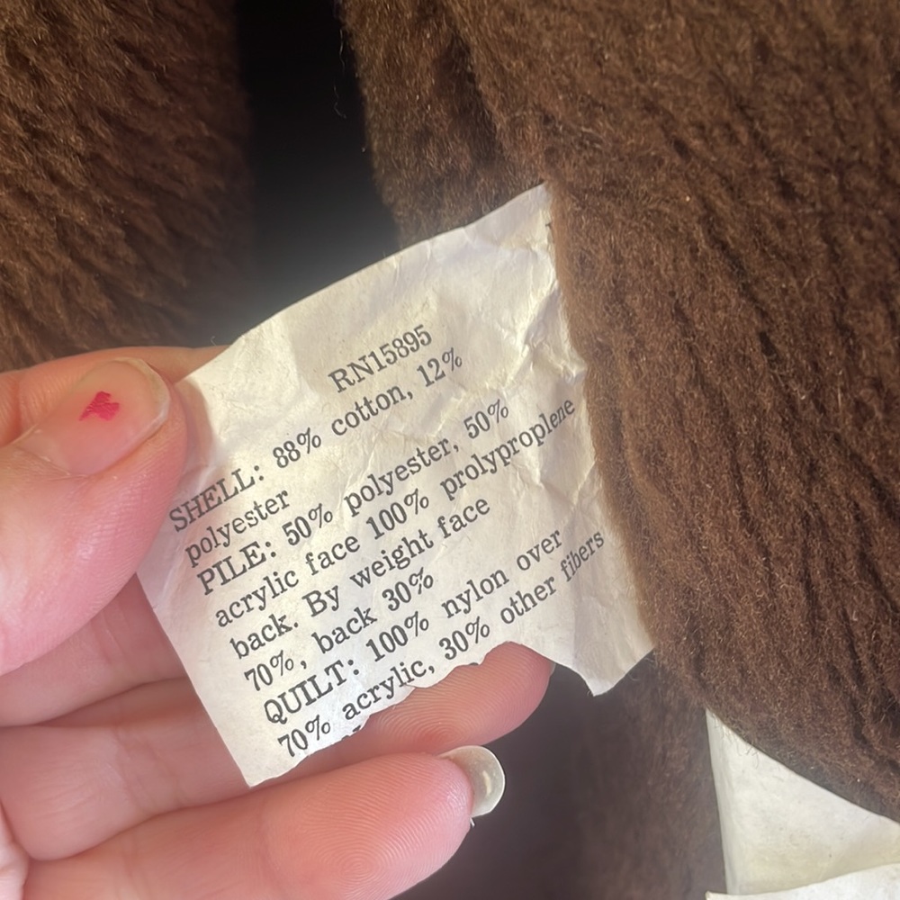 Corduroy Puffer Coat with Faux Fur Collar - Brown - Picture 11 of 12